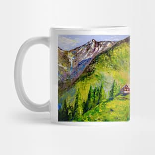 Alps. Green meadows Mug